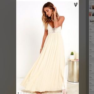 Lulus Crochet top Maxi dress